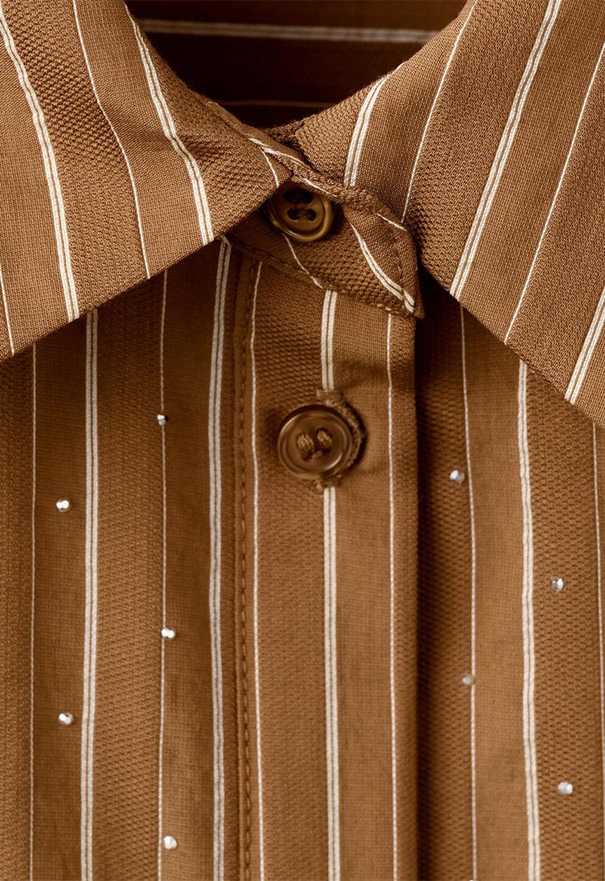 MANGO - Shirt puna- brown
