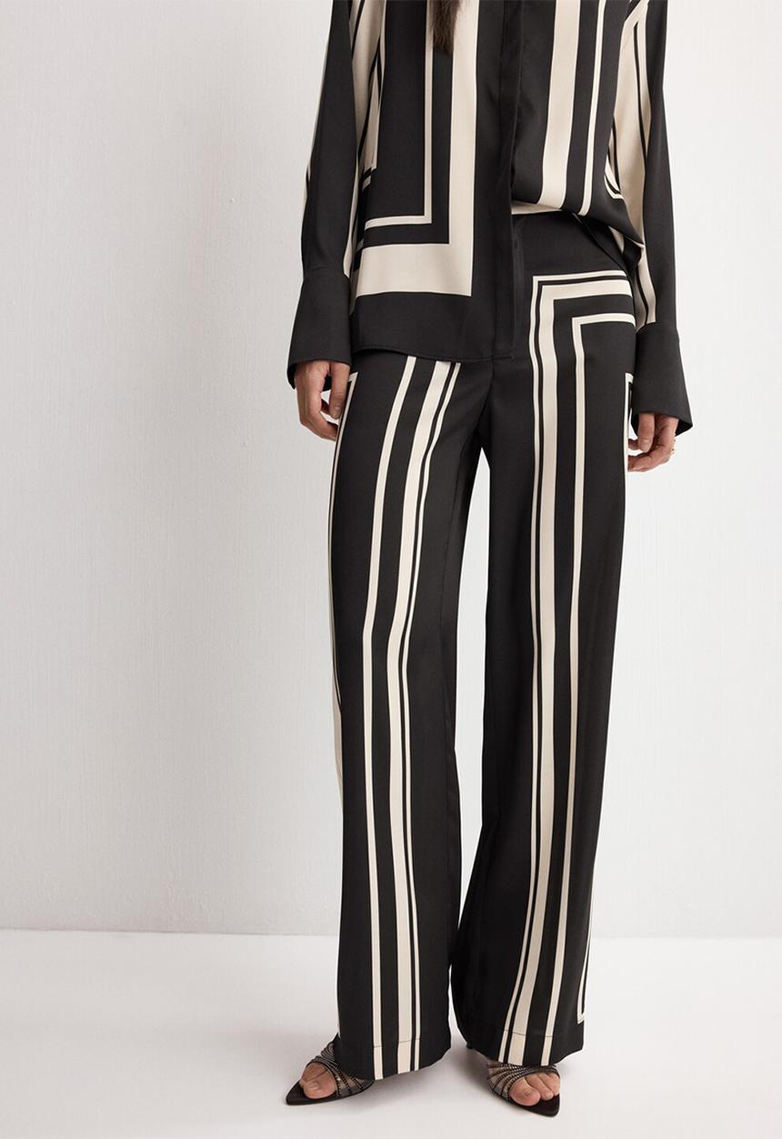 MANGO - Trousers carol- black