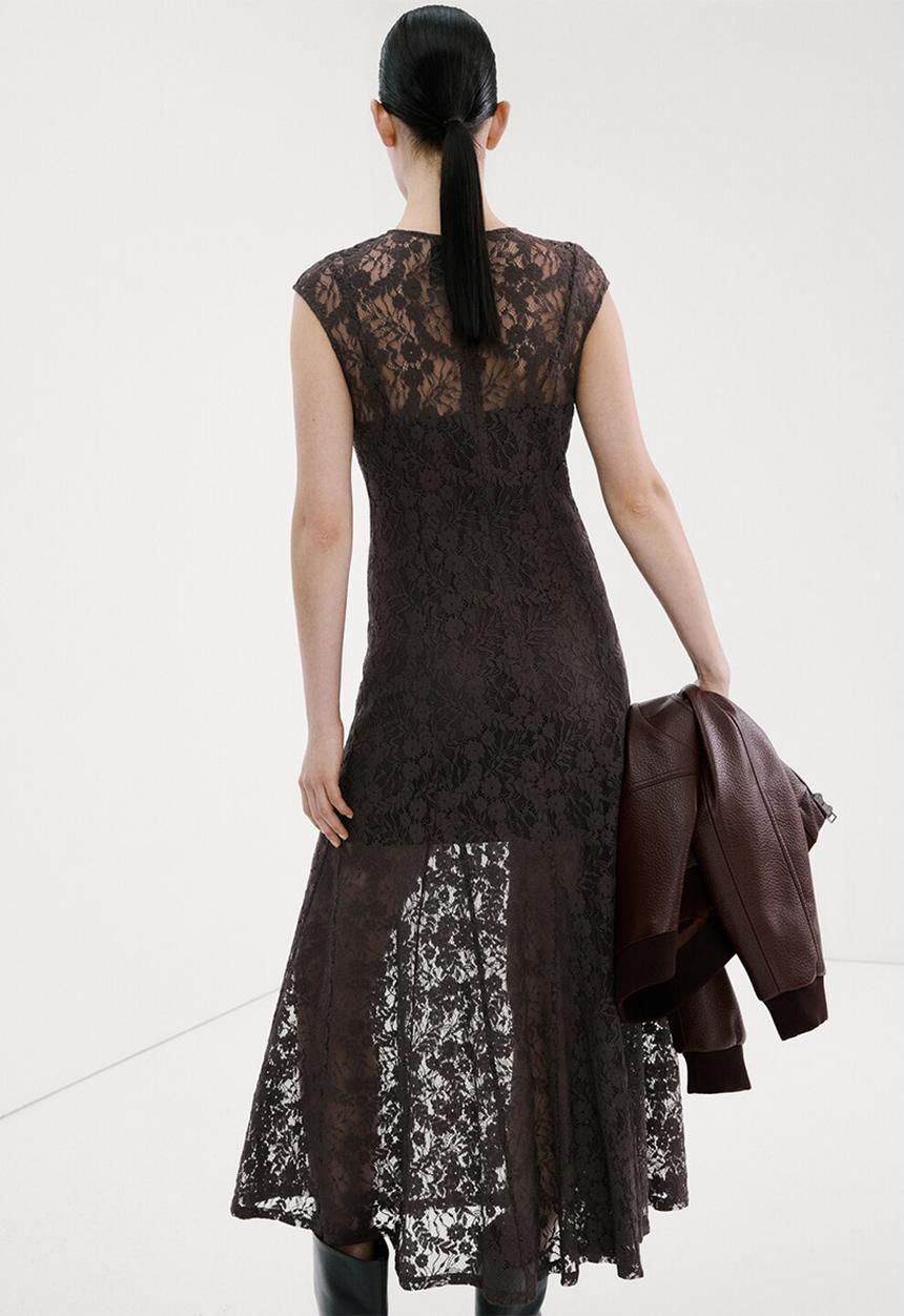 MANGO - Dress avenue- brown