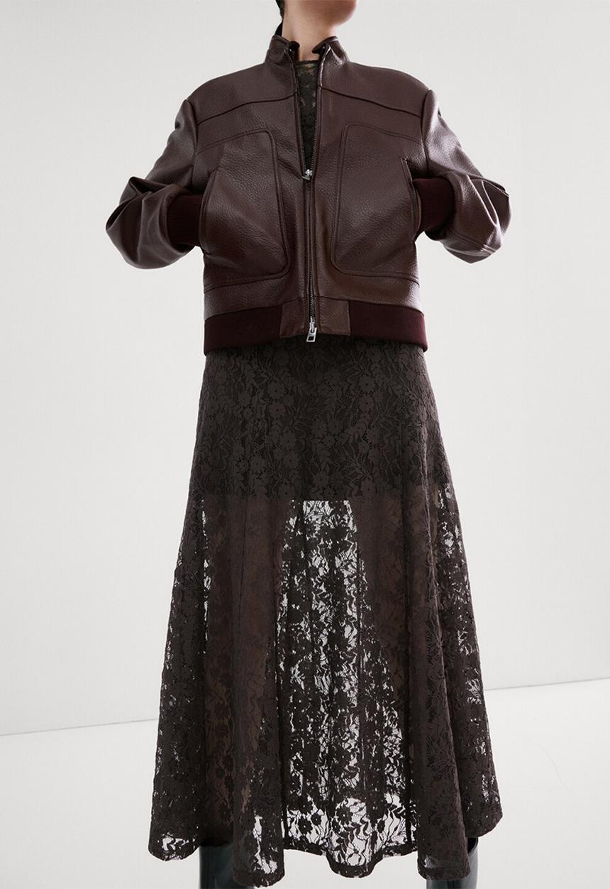 MANGO - Dress avenue- brown