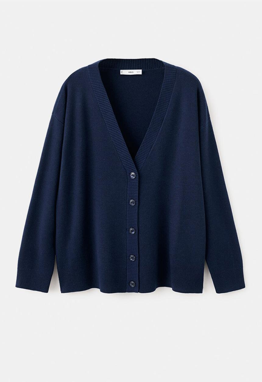 MANGO - Cardigan brunins - navy