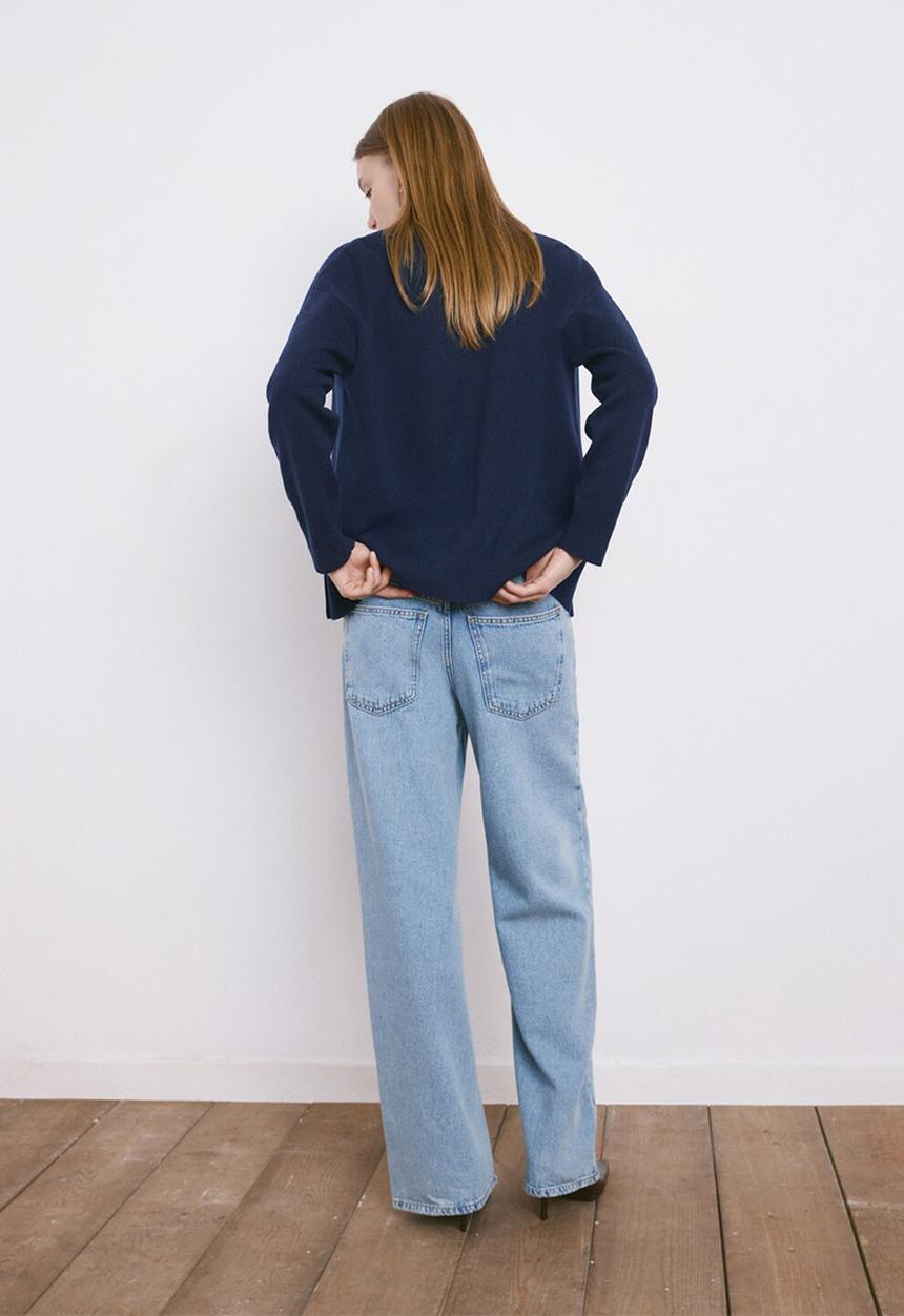 MANGO - Cardigan brunins - navy