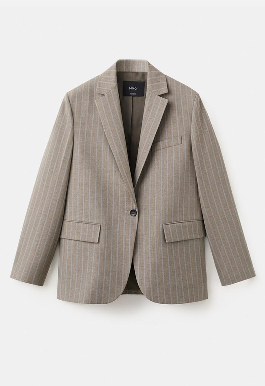 MANGO - Blazer sol- medium brown