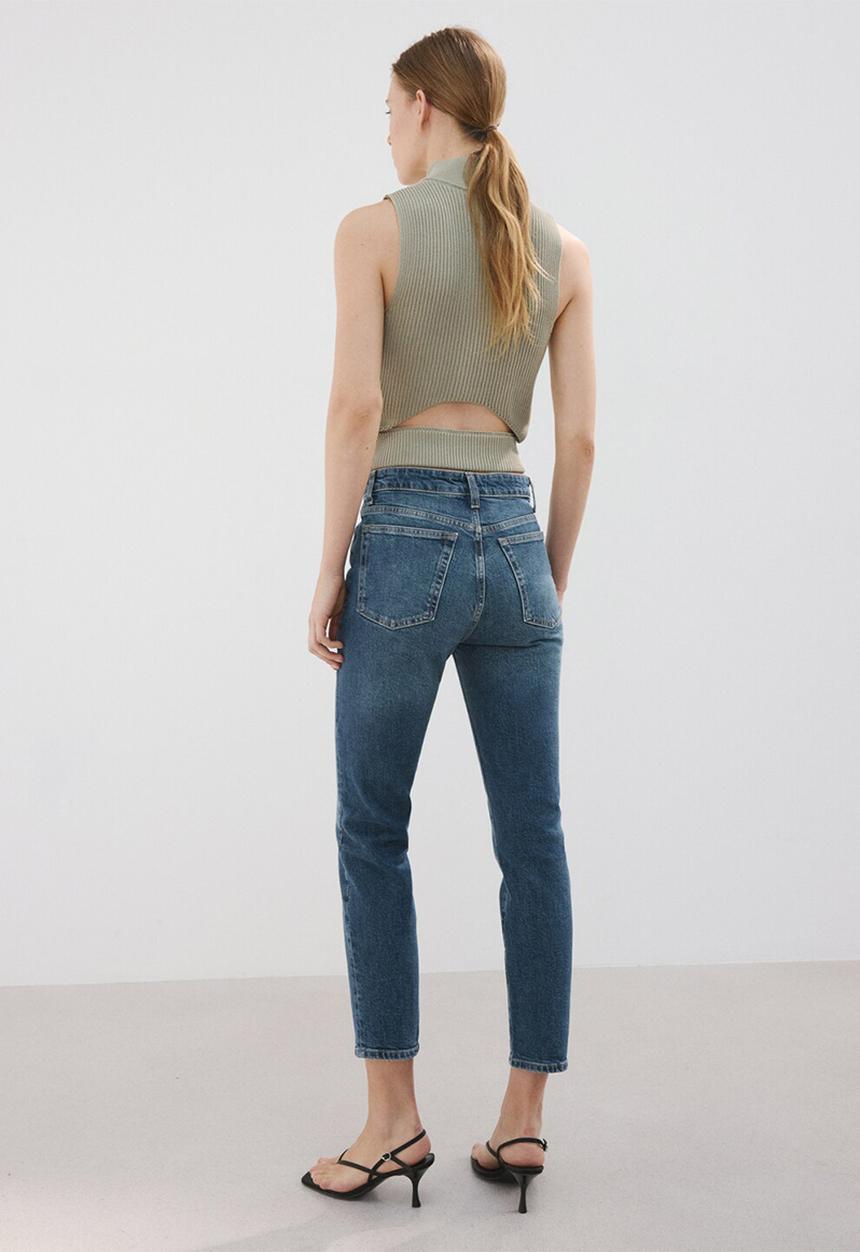 MANGO - Jeans claudia  -  open blue
