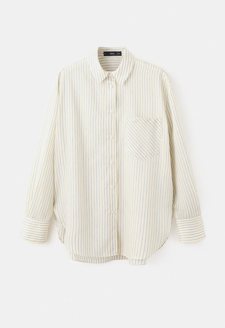 MANGO - Shirt poke - light/pastel yellow