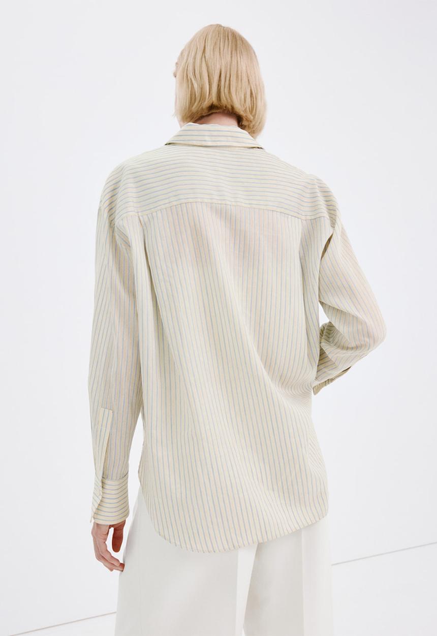 MANGO - Shirt poke - light/pastel yellow