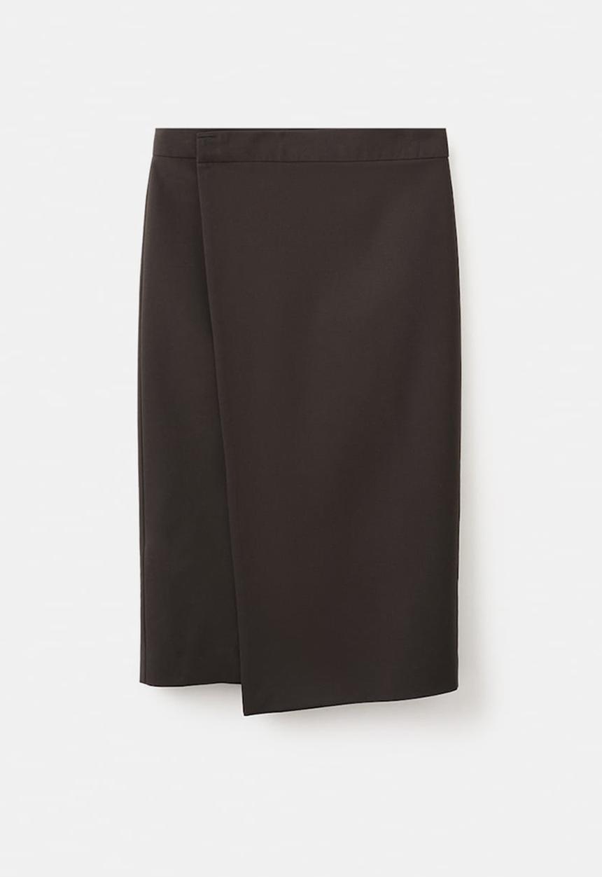 MANGO - Skirt aura - dark brown