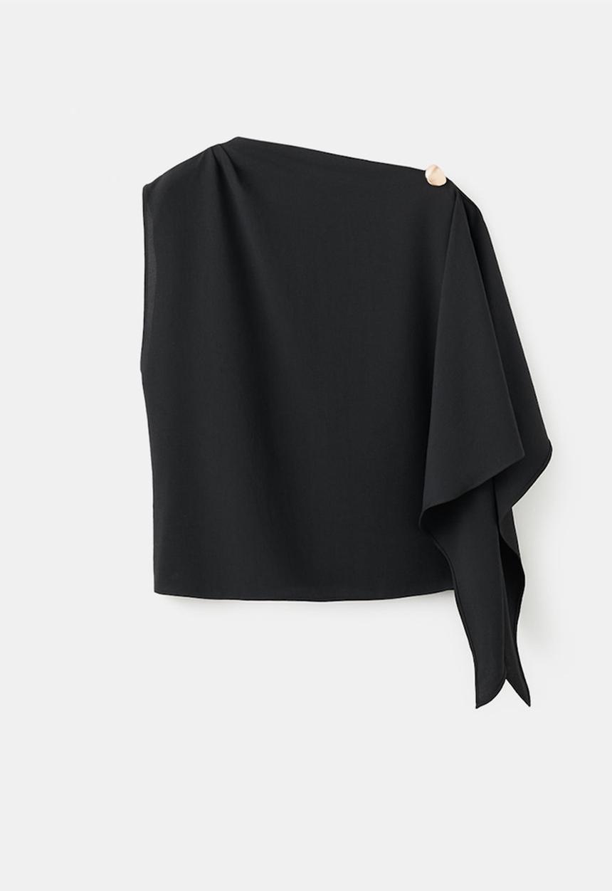MANGO - Blouse moon- black