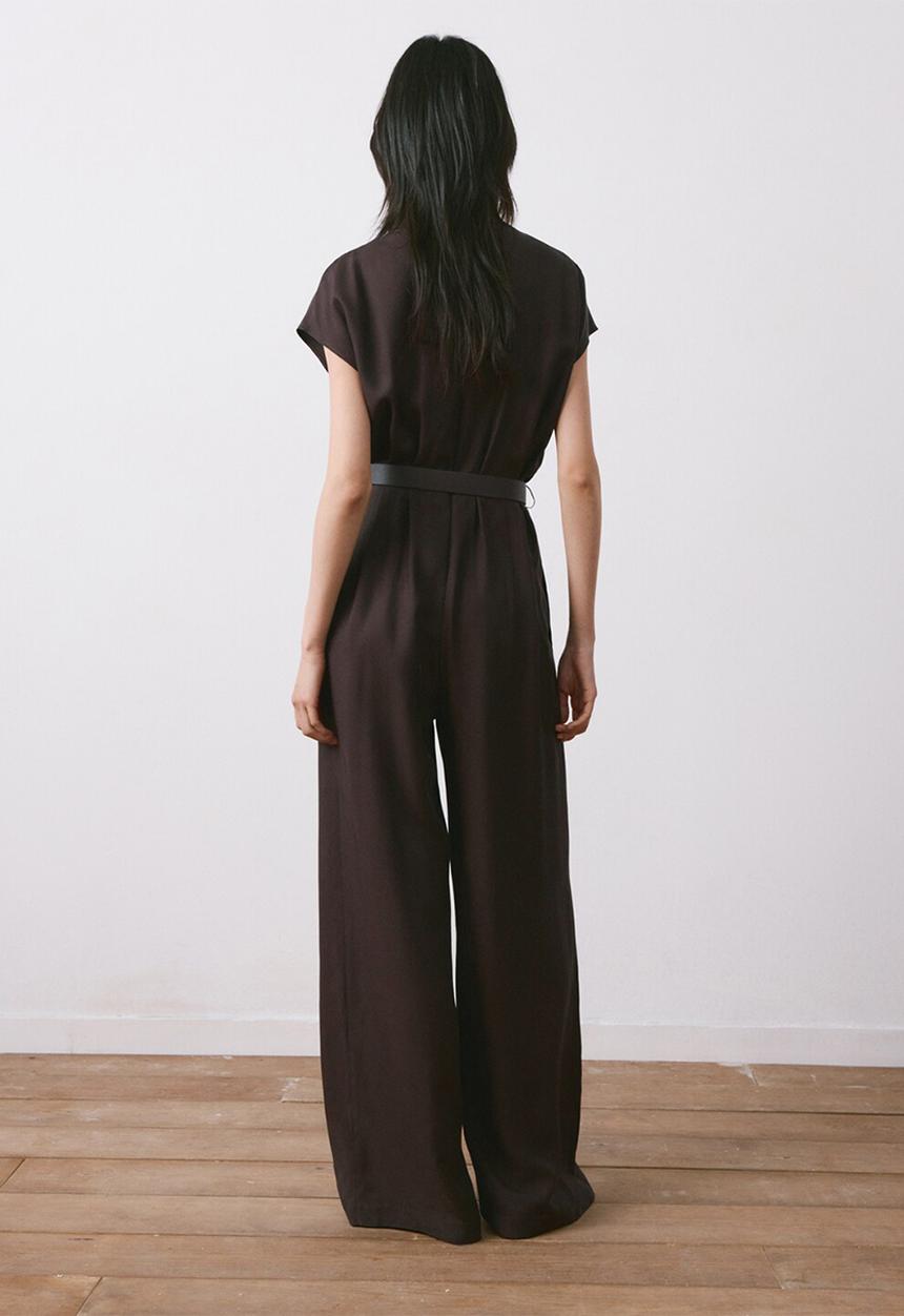 MANGO - Jumpsuit vera- dark brown