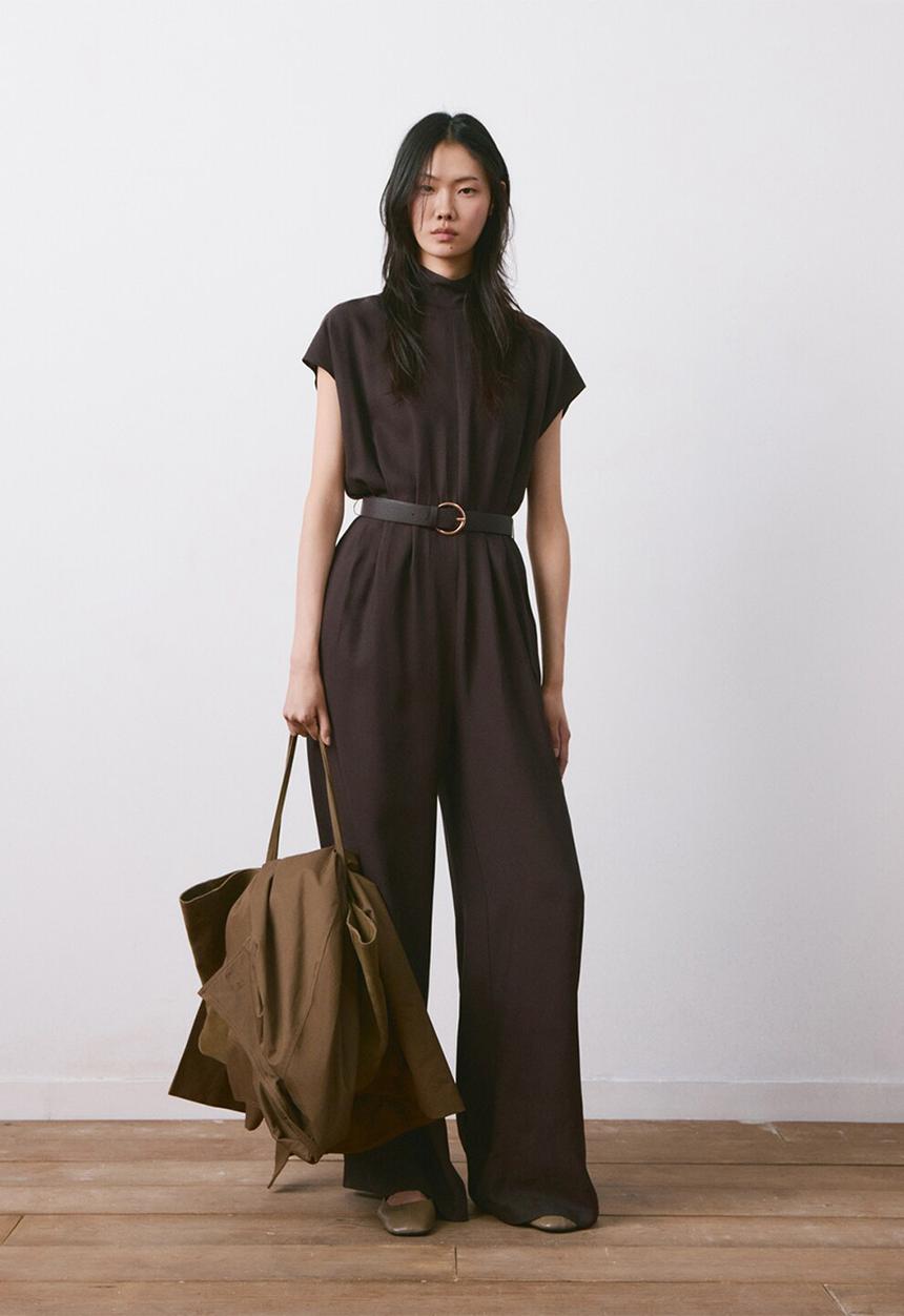 MANGO - Jumpsuit vera- dark brown