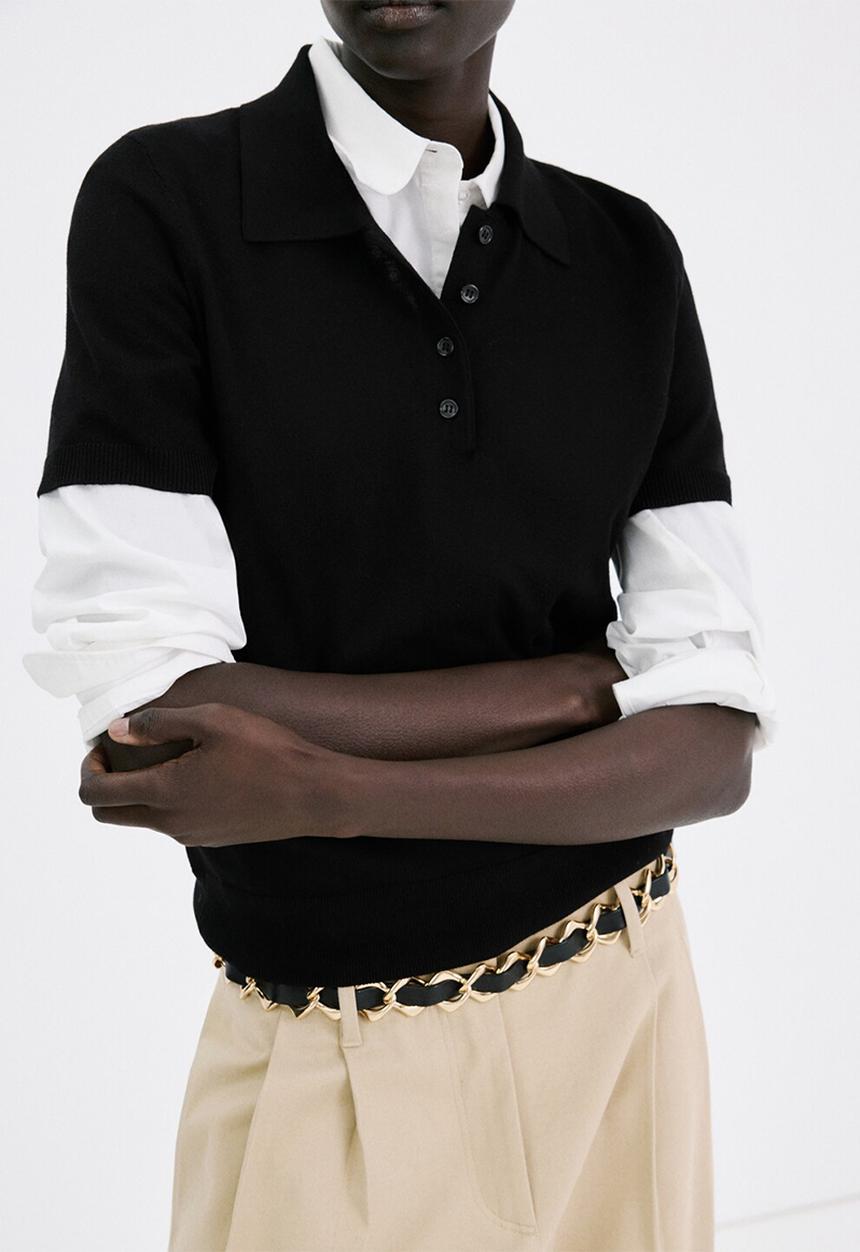 MANGO - Sweater surimi- black