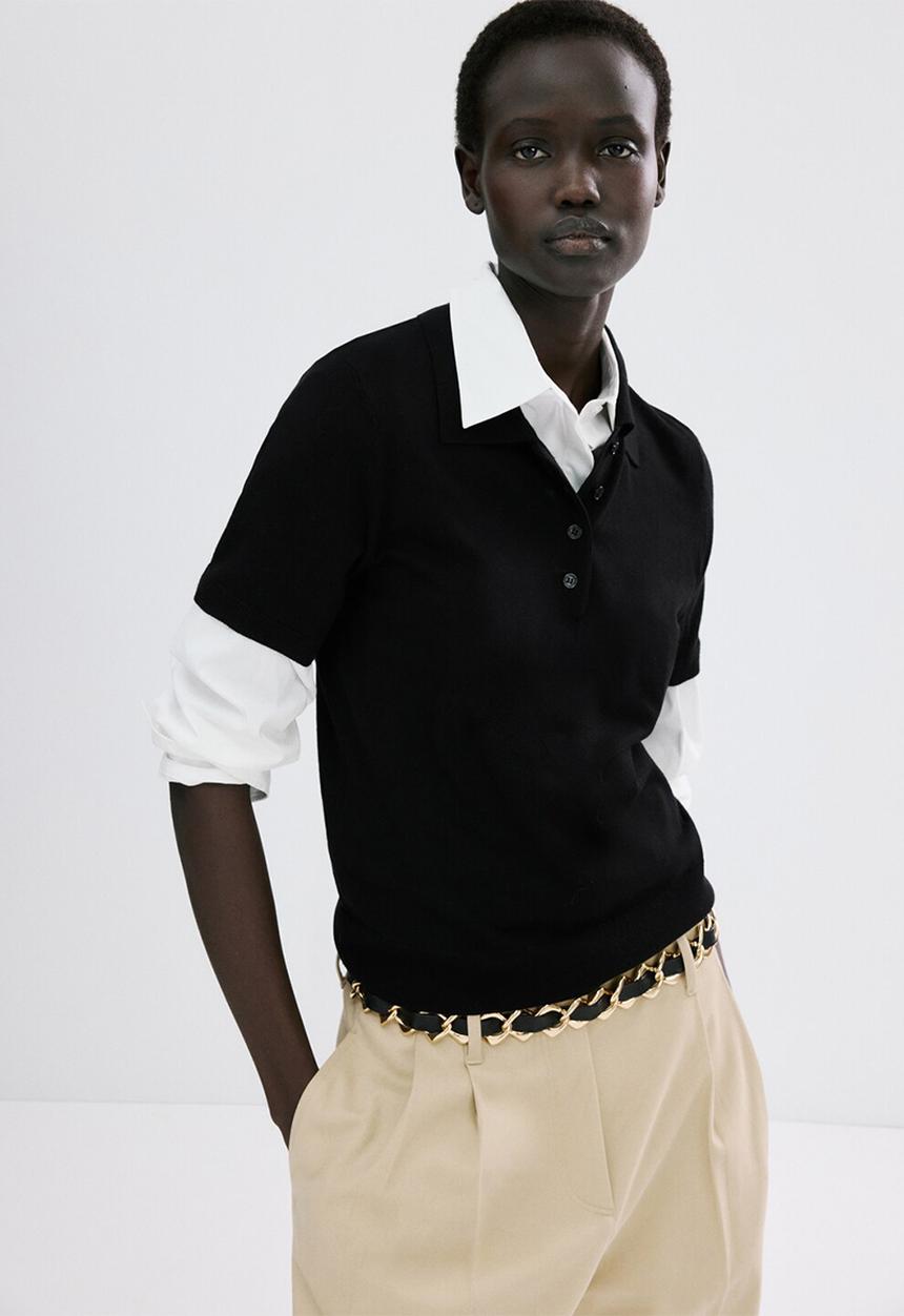 MANGO - Sweater surimi- black