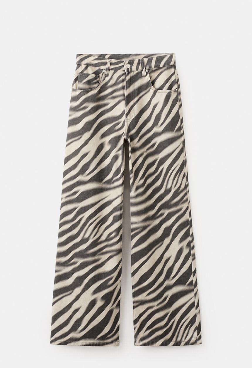 MANGO - Jeans zebri- natural