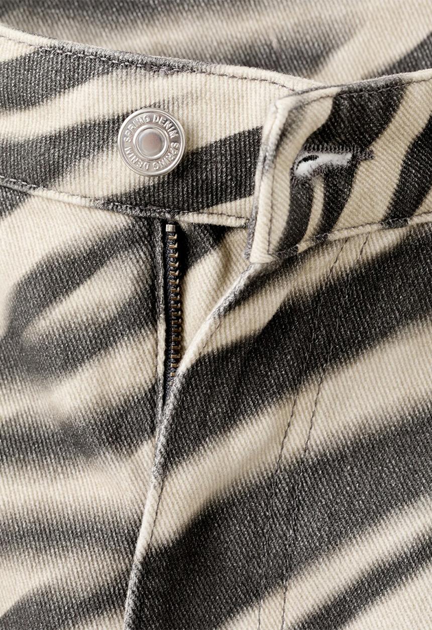 MANGO - Jeans zebri- natural