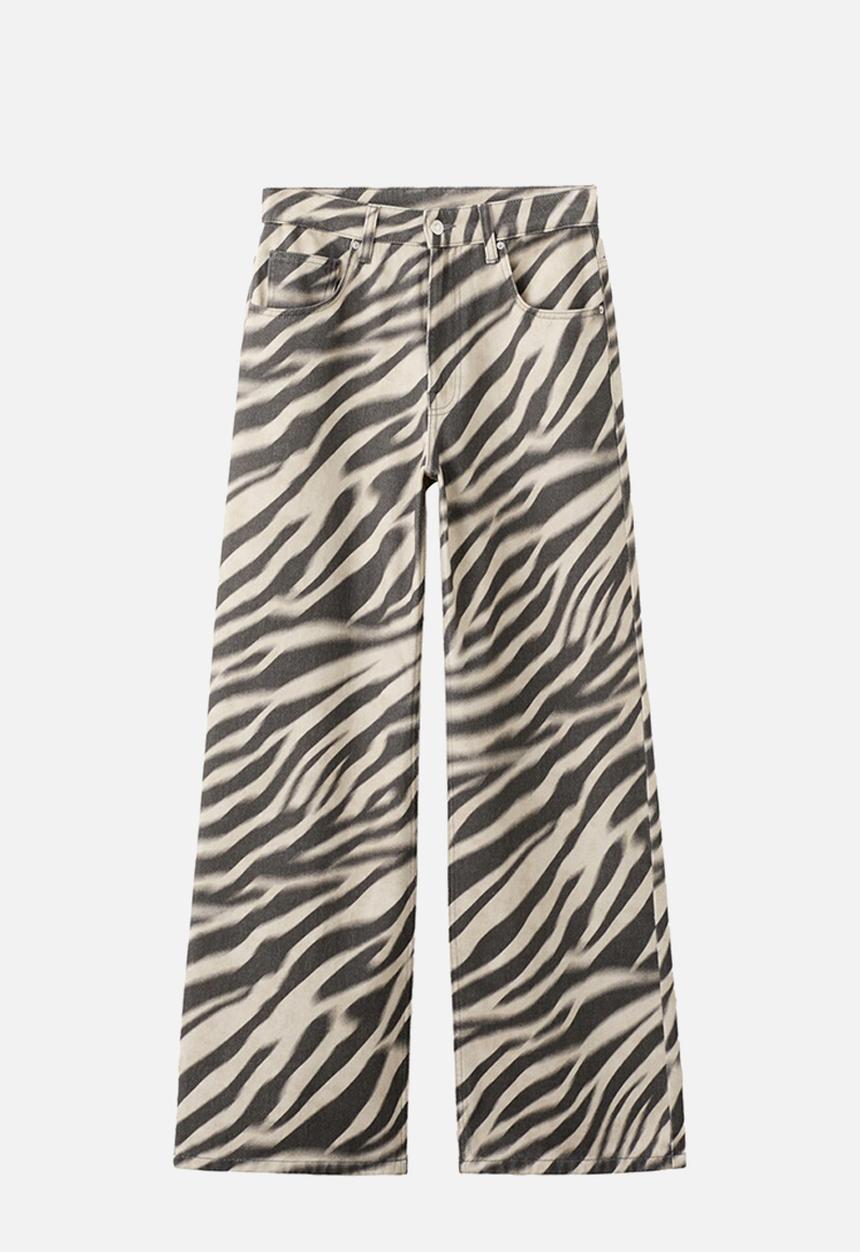 MANGO - Jeans zebri- natural