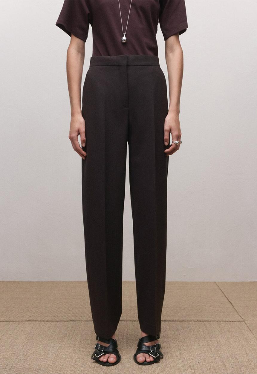 MANGO - Trousers helsinki- dark purple