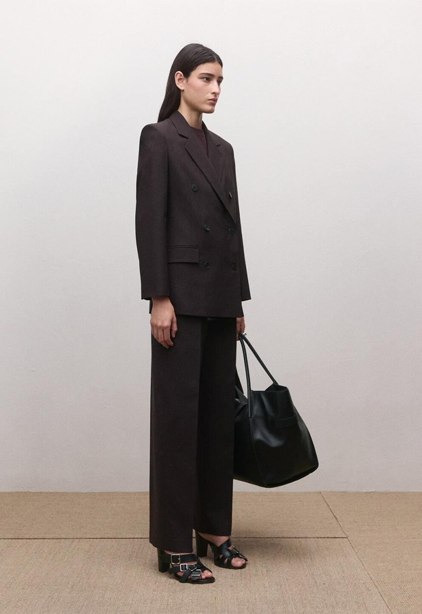 MANGO - Trousers helsinki- dark purple