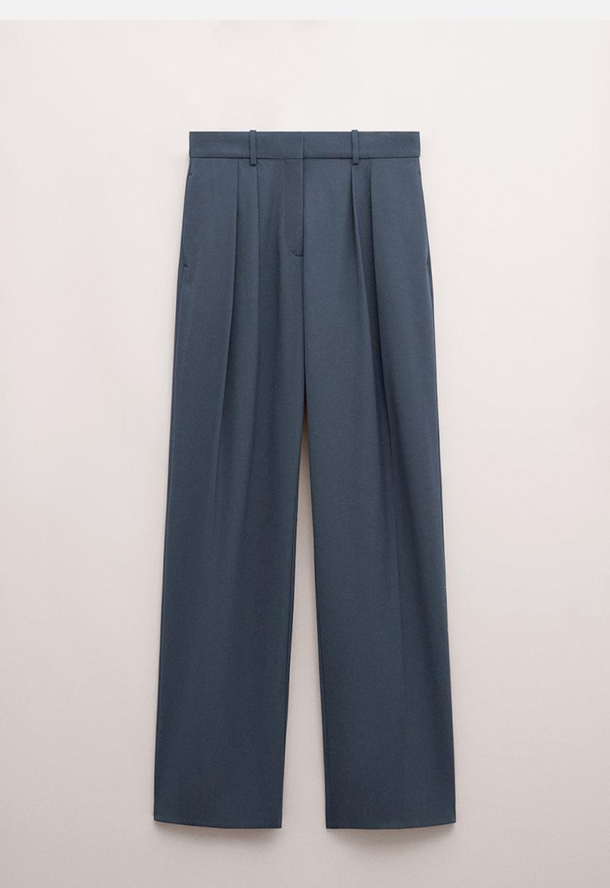 MANGO - Trousers uma- medium blue