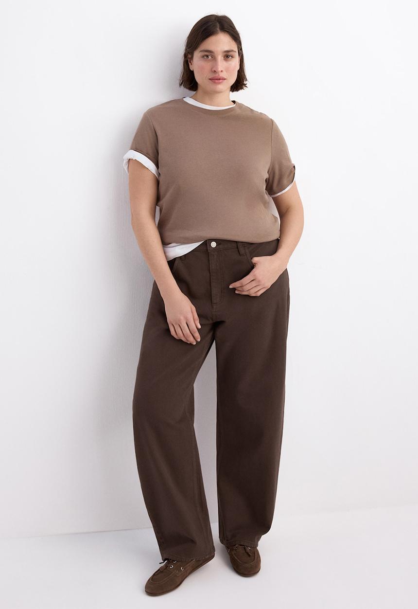 MANGO - Jeans bet - dark brown