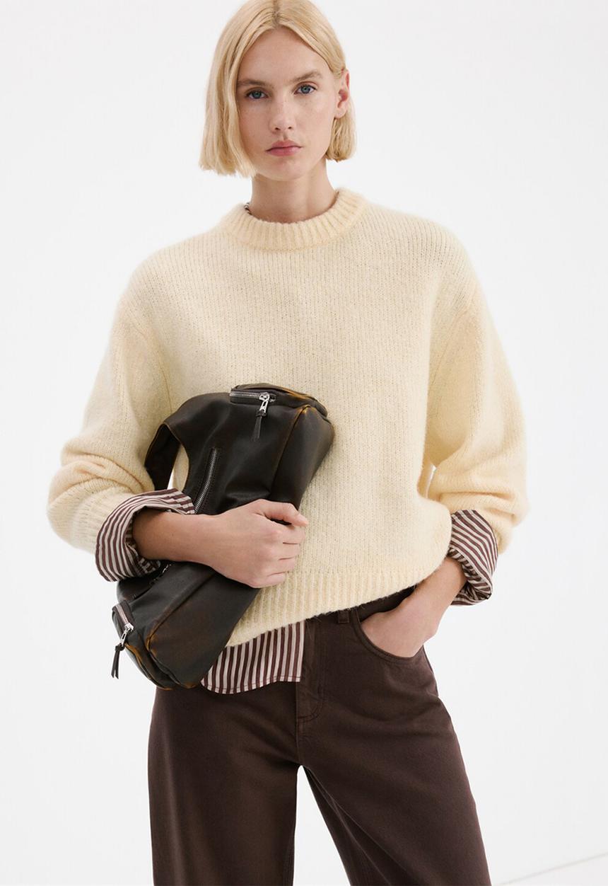 MANGO - Jeans bet - dark brown