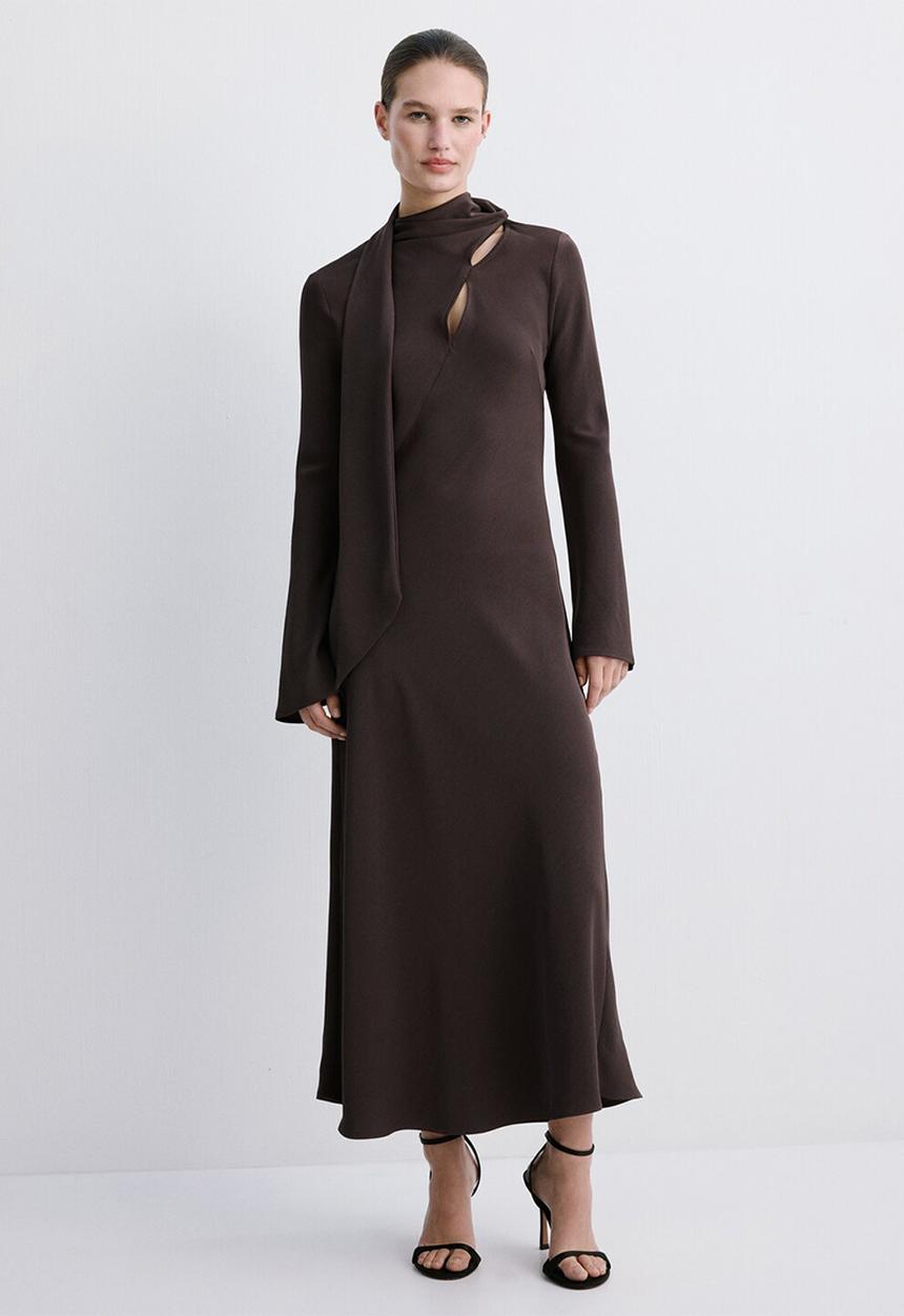 MANGO - Dress neni- brown