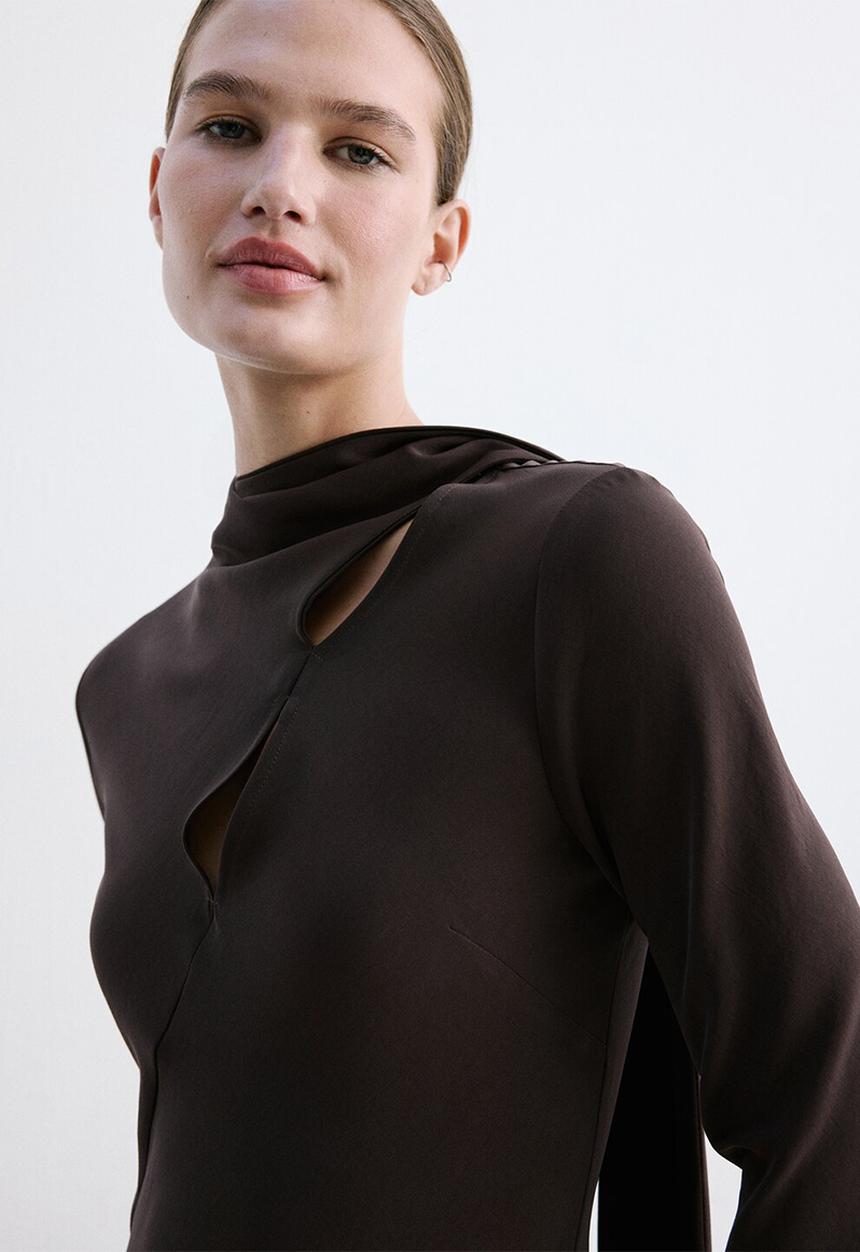 MANGO - Dress neni- brown