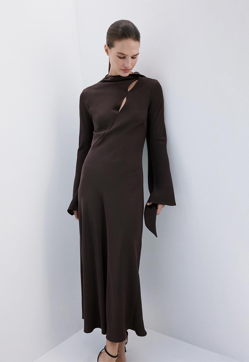 MANGO - Dress neni- brown