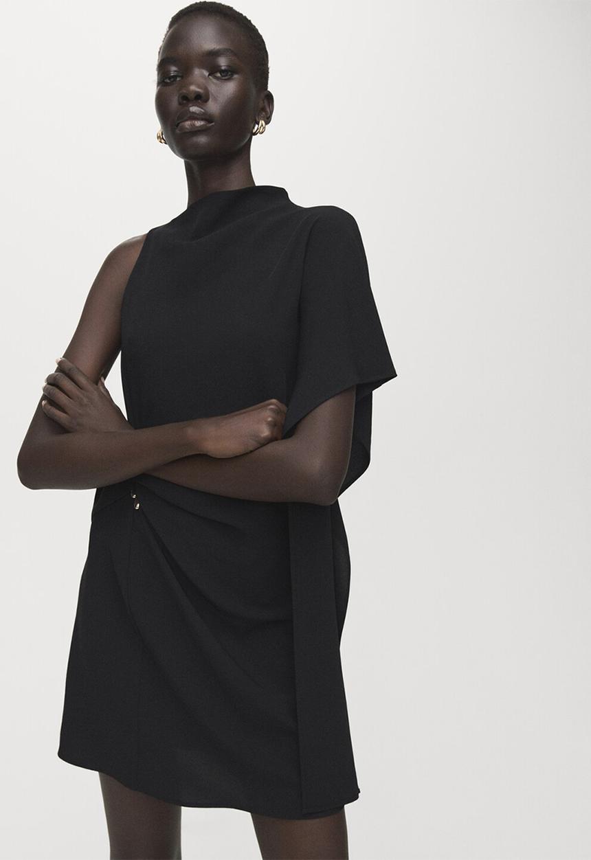 MANGO - Dress soliel- black