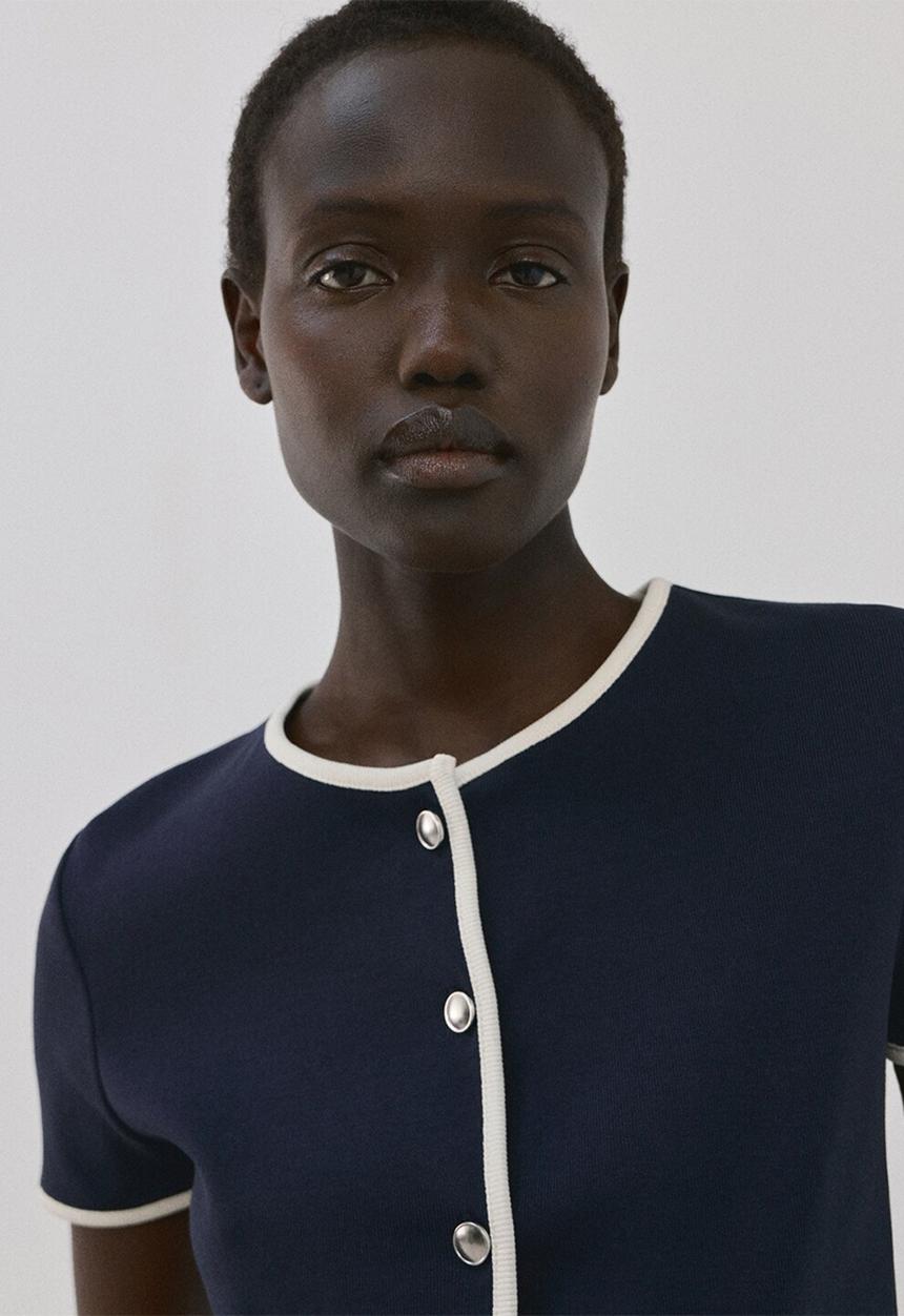 MANGO - T-shirtportbi - midnight navy