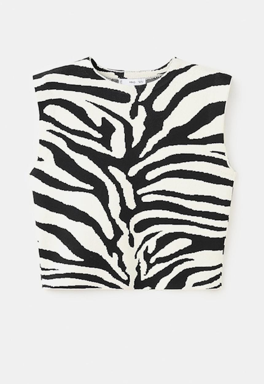 MANGO - Knitwear Top Cebrina- black