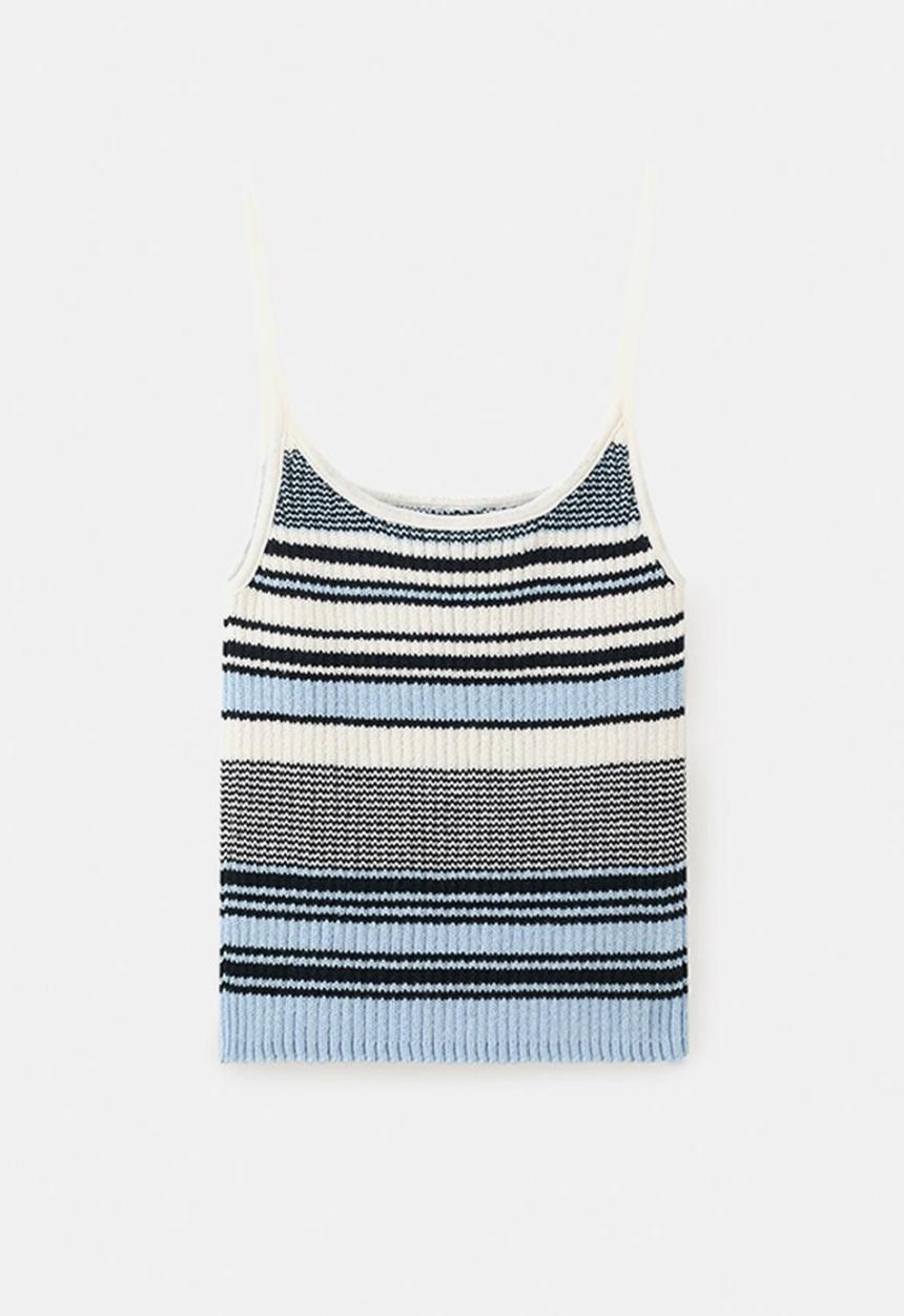 MANGO - Top mina- medium blue