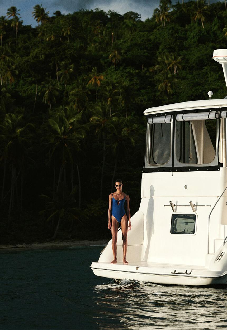 MANGO - Swimsuit sicilia- navy