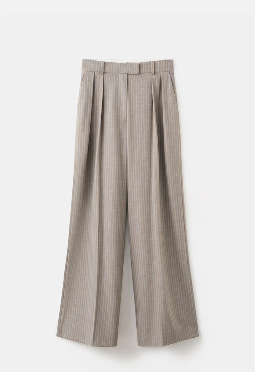 MANGO - Trousers sol- medium brown