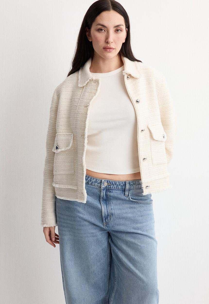 MANGO - Jacket ruti - light beige