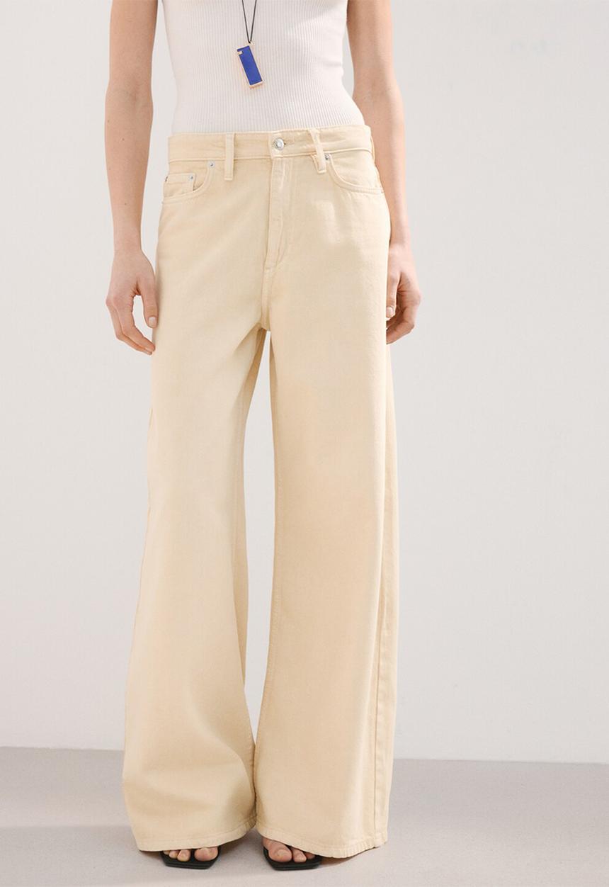 MANGO - Jeans iris- light/pastel yellow