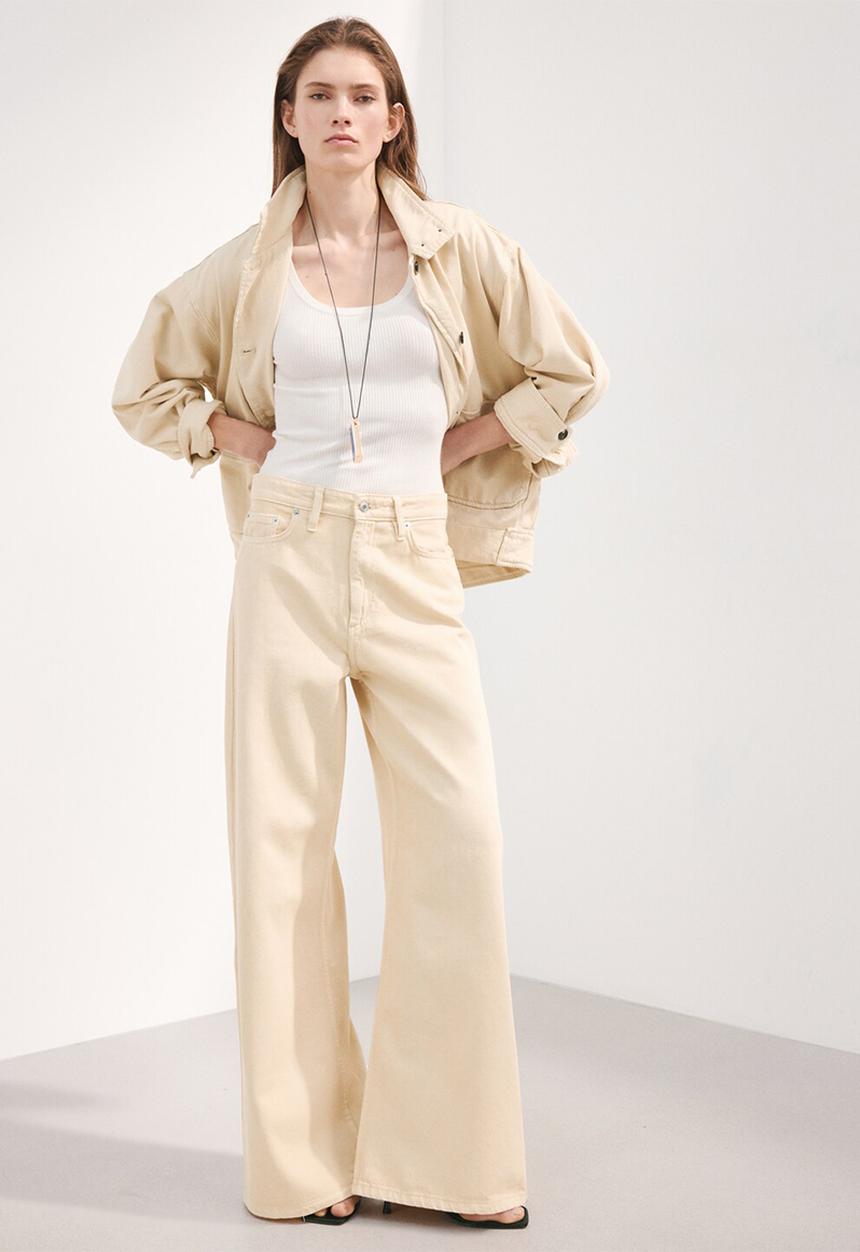 MANGO - Jeans iris- light/pastel yellow