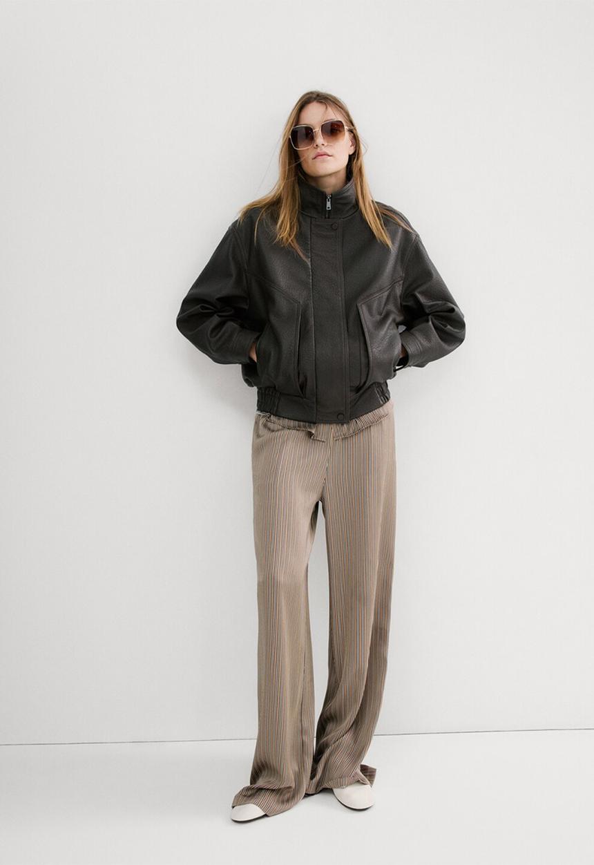MANGO - Trousers ideale- medium brown