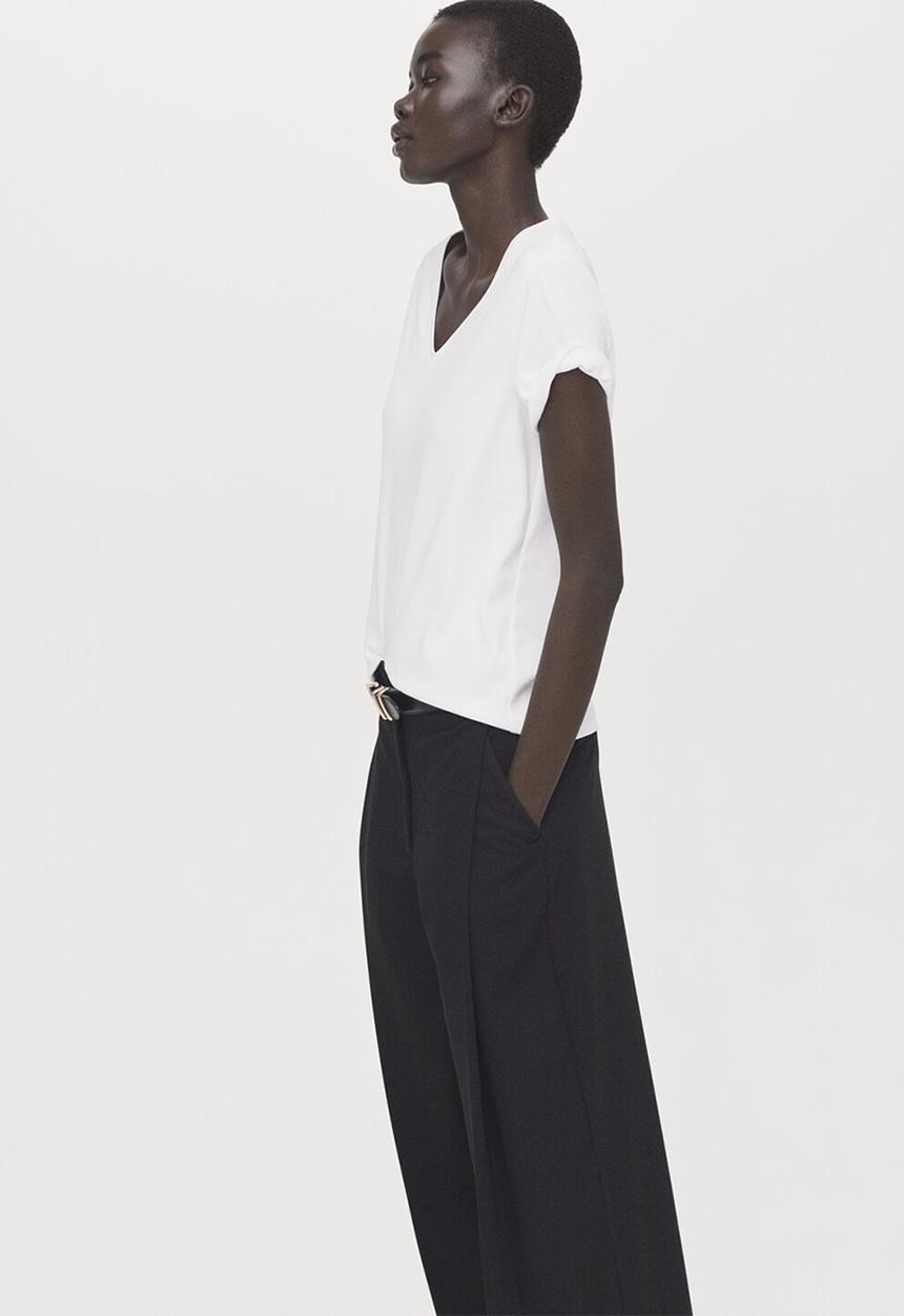 MANGO - T-shirtritapi - white