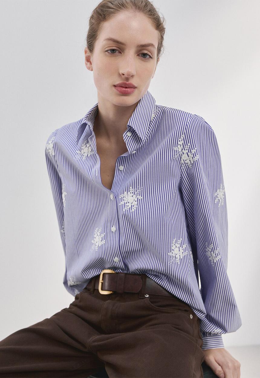 MANGO - Shirt maja- light/pastel blue