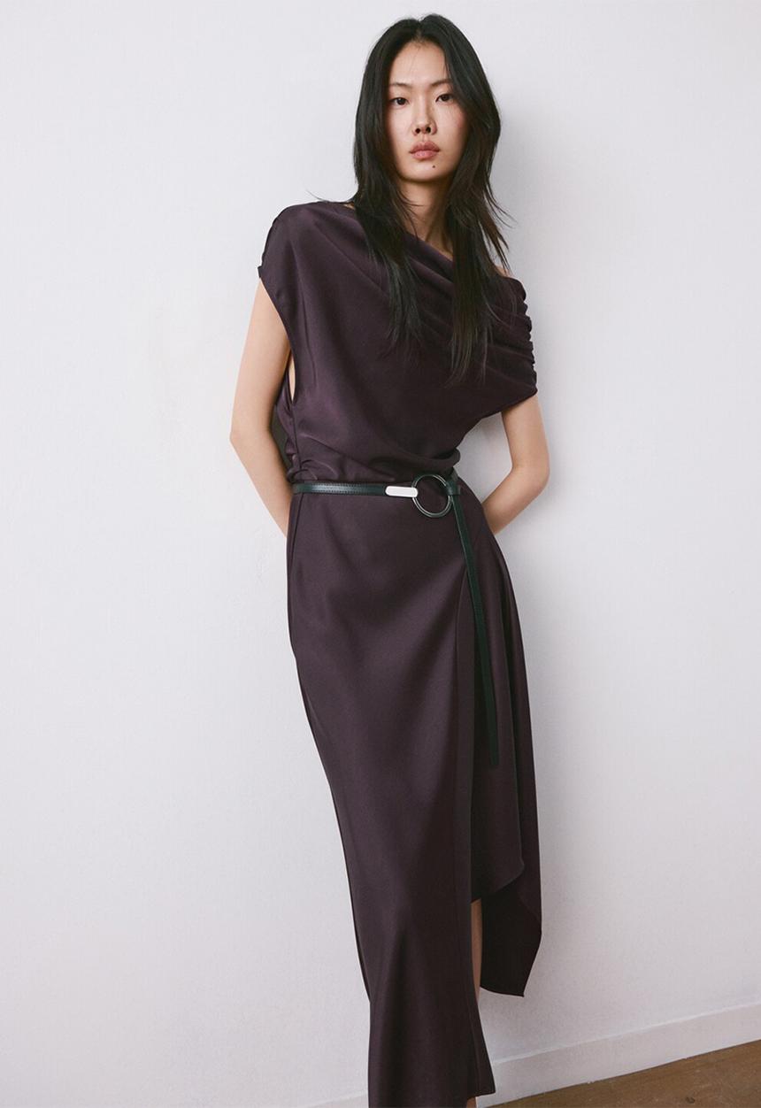 MANGO - Dress mery- dark brown