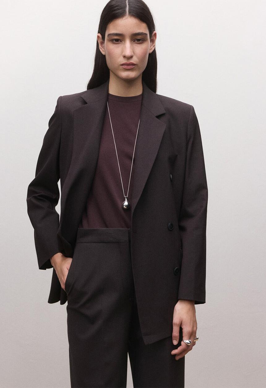 MANGO - Blazer helsinki- dark purple