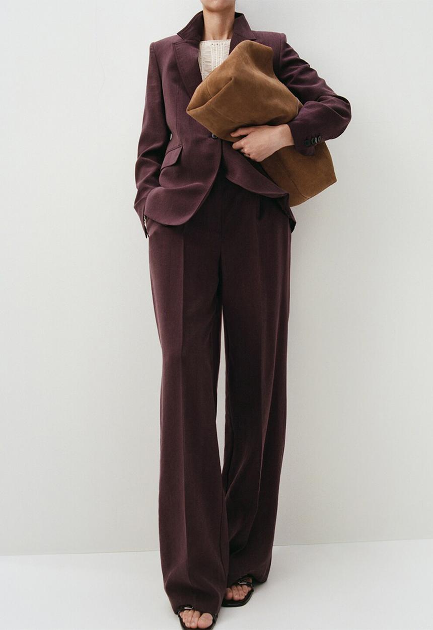 MANGO - Trousers veronica- medium purple