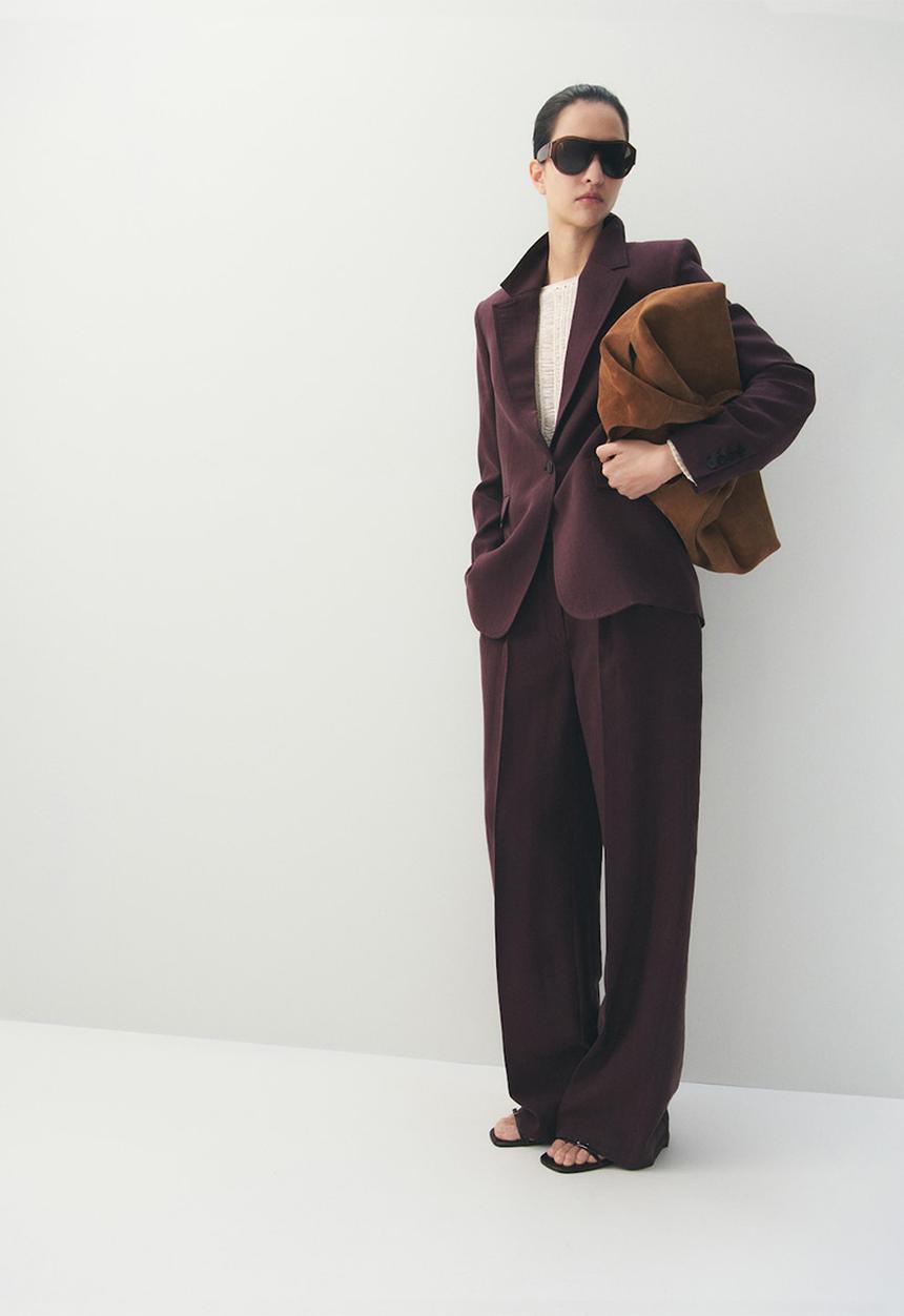 MANGO - Trousers veronica- medium purple