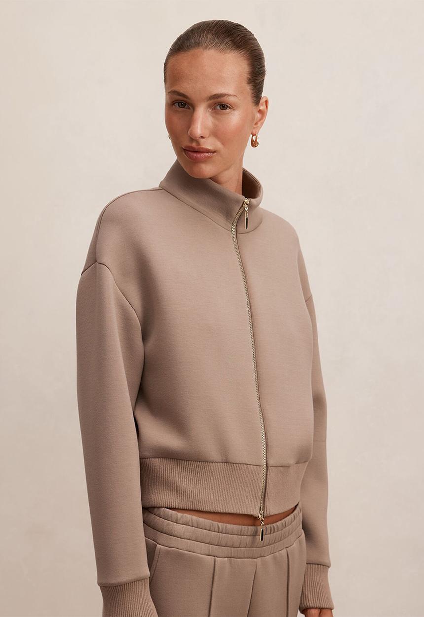 Forever New - Hannah zip lounge jacket in pine bark