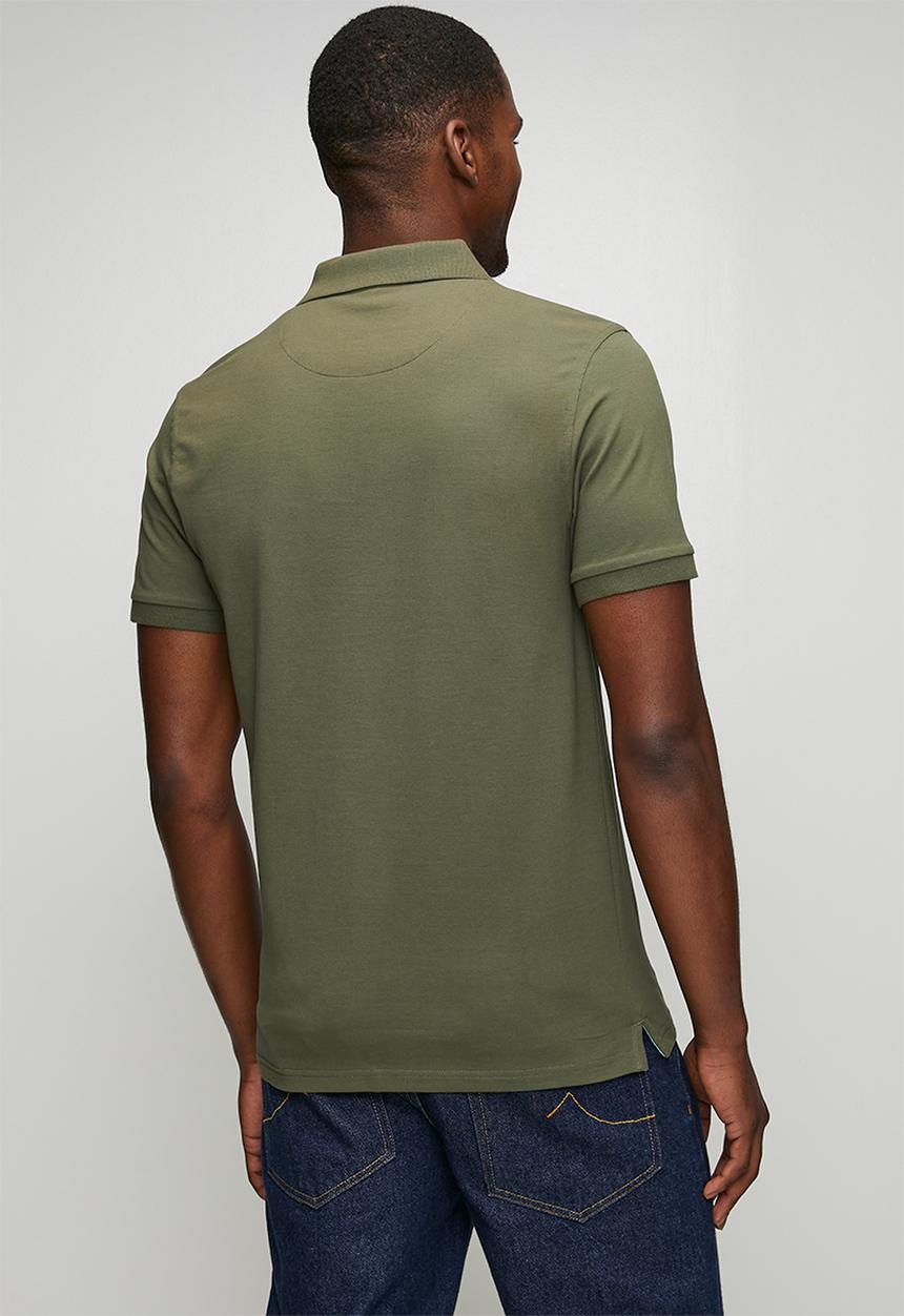 Pringle of Scotland - Aiden Slim Fit Pique Golfer - Olive