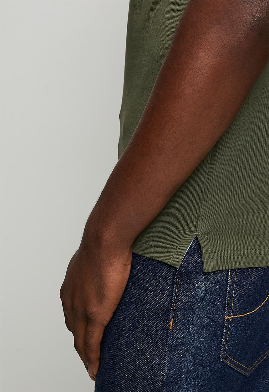 Pringle of Scotland - Aiden Slim Fit Pique Golfer - Olive