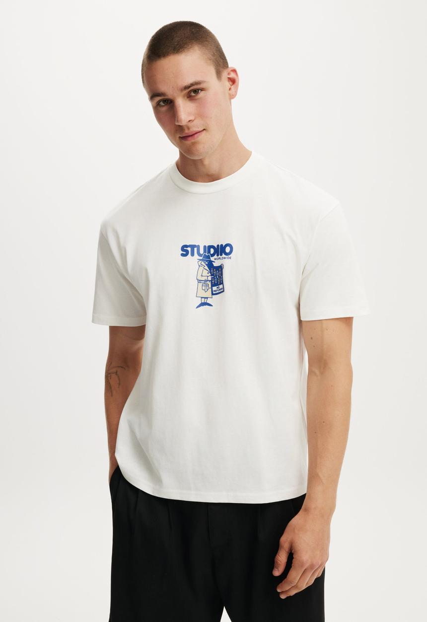Cotton On - Everyday Fit Graphic T-Shirt - Vintage White / No Refunds
