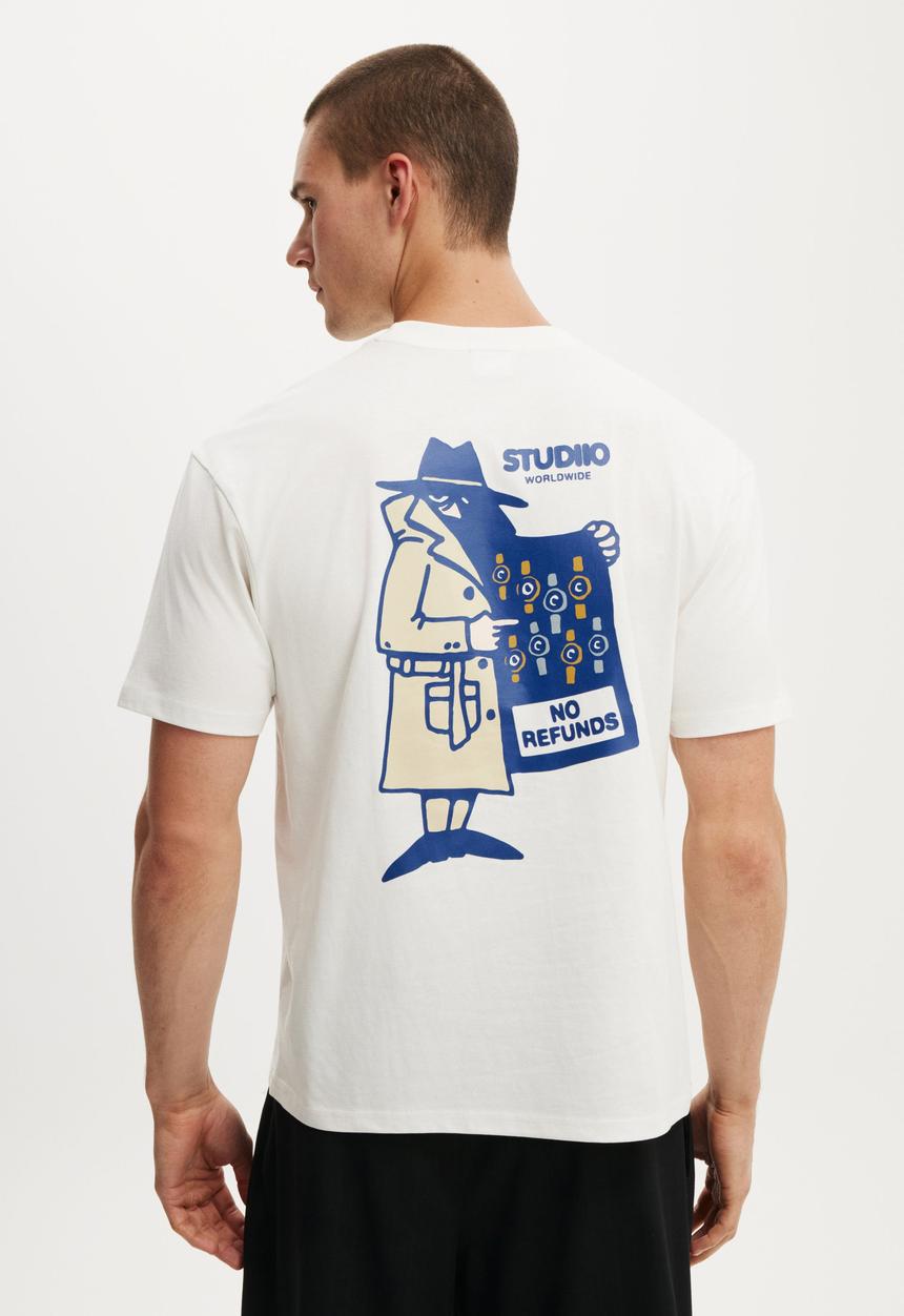 Cotton On - Everyday Fit Graphic T-Shirt - Vintage White / No Refunds
