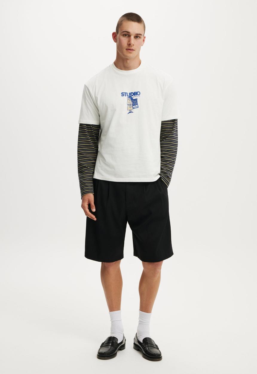 Cotton On - Everyday Fit Graphic T-Shirt - Vintage White / No Refunds