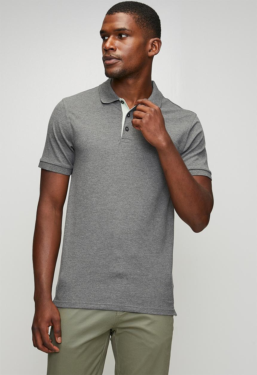 Pringle of Scotland - Aiden Slim Fit Pique Golfer - Charcoal